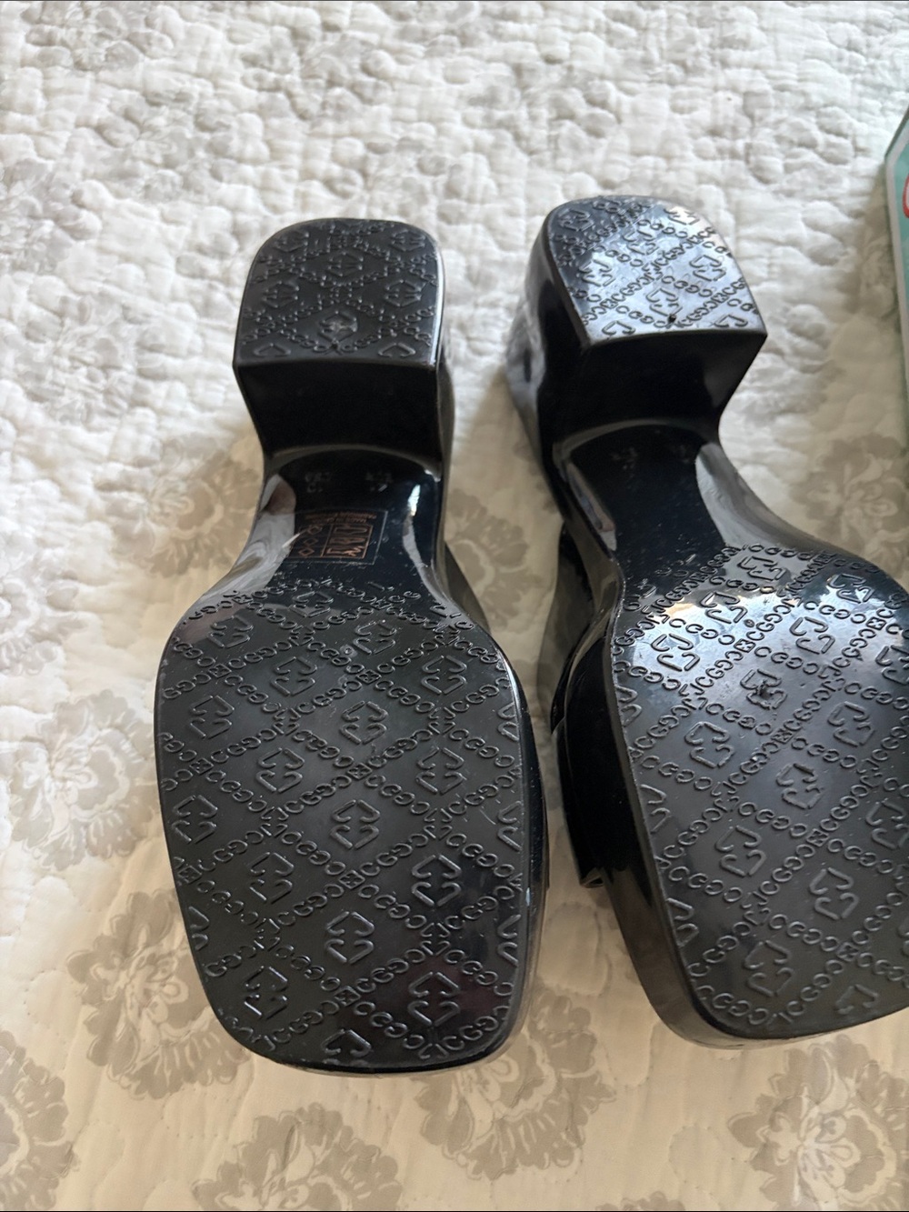Jeffrey Campbell Bubblegum Sandals, color “black shiny” size 10 - Picture 2 of 6